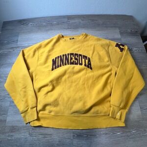 Signature Concepts Minnesota Sweatshirt Mens XL Yellow Gophers NCAA Crewneck